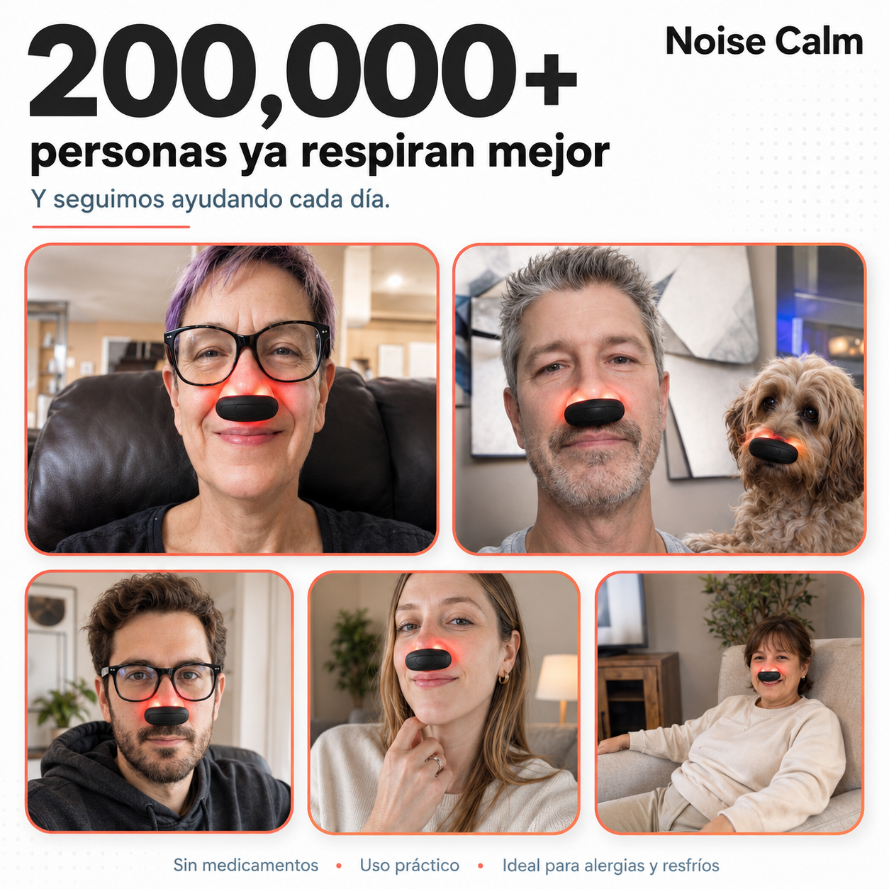 Noise Calm™ Terapia Nasal con Luz Roja
