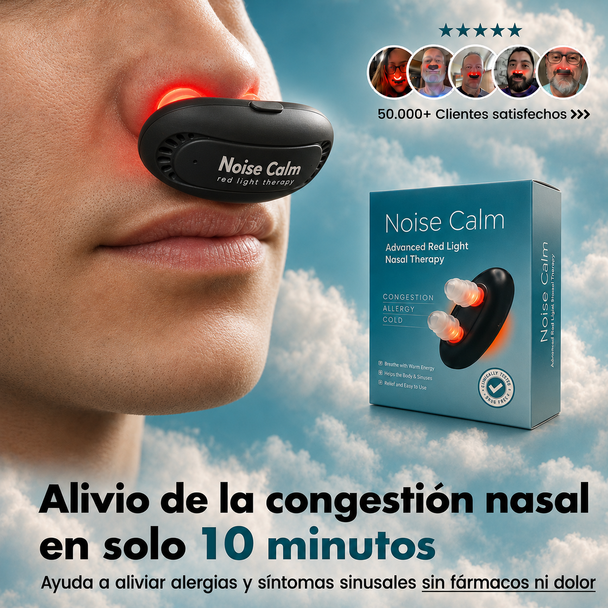 Noise Calm™ Alivio Nasal con Luz Roja