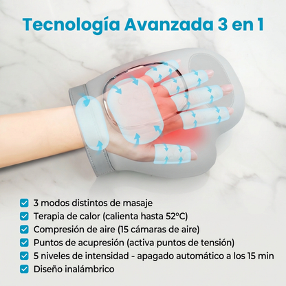 Guante Masajeador MasCalm - tecnología avanzada 3 en 1
