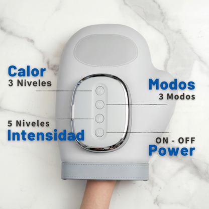 Guante Masajeador MasCalm - controles y niveles