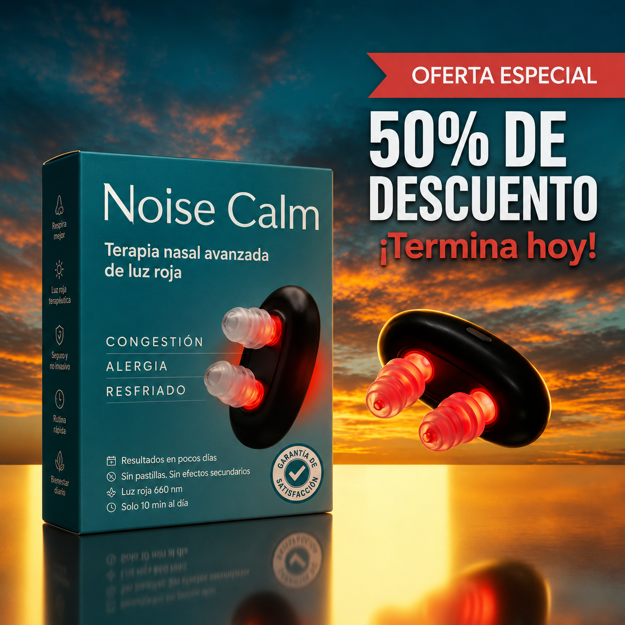 Noise Calm™ Alivio Nasal con Luz Roja